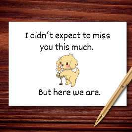 Cartão Não esperava sentir a sua falta