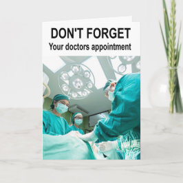 Cartão Não esqueça a consulta médica.
