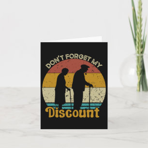 Cartão Não Esqueça Meu Desconto Engraçado Pessoas Idosas 