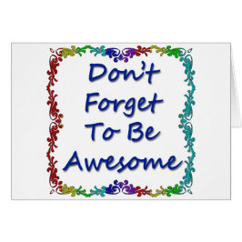 Cartão Não esqueça ser impressionante