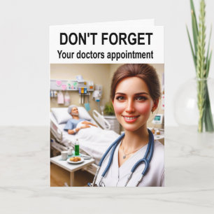 Cartão Não esqueça sua consulta médica.