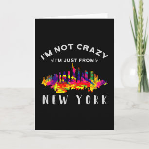 Cartão Não estou louco, sou apenas de Nova York