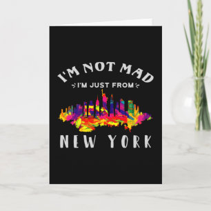Cartão Não estou zangado, sou apenas de Nova York