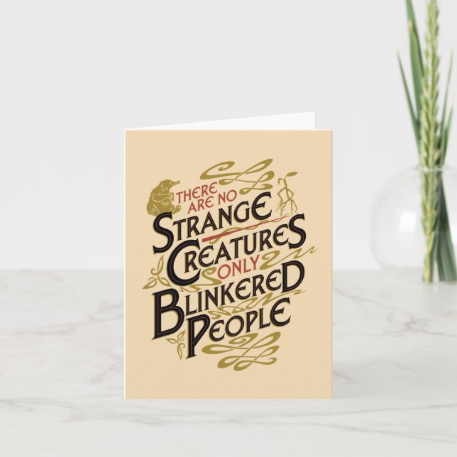 Cartão Não Existem Criaturas Estranhas (Frente)