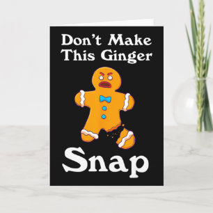 Cartão Não Faça Este Presente De Natal De Ruiva De Ginger