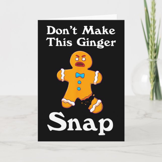 Cartão Não Faça Este Presente De Natal De Ruiva De Ginger (Frente)