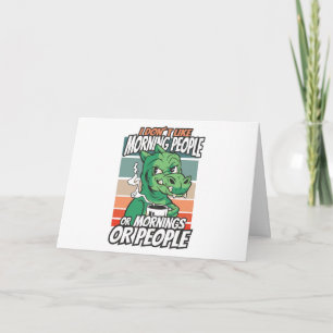 Cartão Não gosto de pessoas matinais, ou manhãs ou pessoa