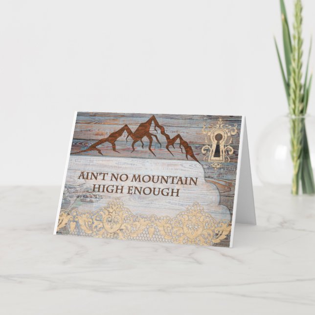 Cartão Não há montanhas suficientemente altas (Frente)
