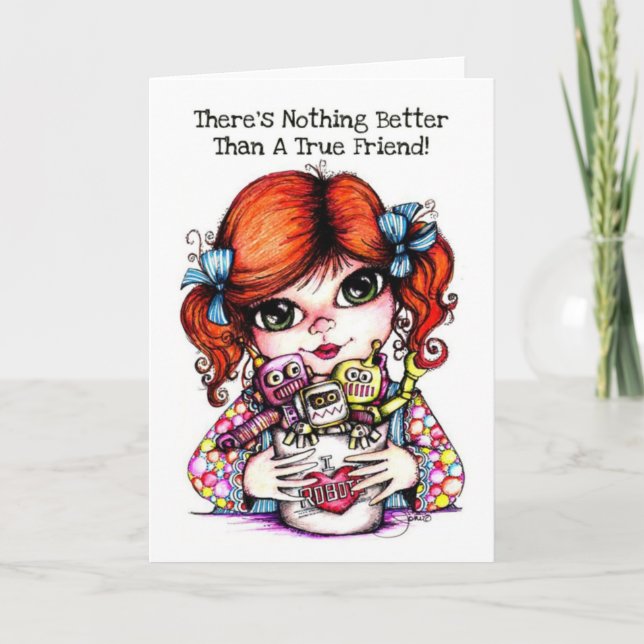 Cartão Não há nada melhor do que um verdadeiro amigo (Frente)