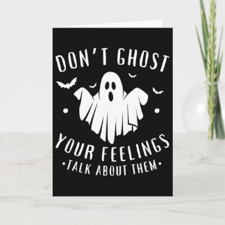 Cartão Não Ignore Seus Sentimentos Halloween Saúde Mental