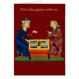 Cartão Não jogue jogos comigo