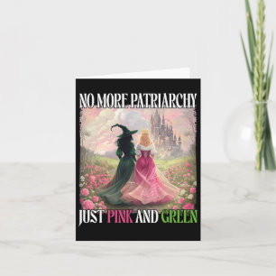 Cartão Não Mais Patriarcado Apenas Bruxa Verde Rosa Hallo