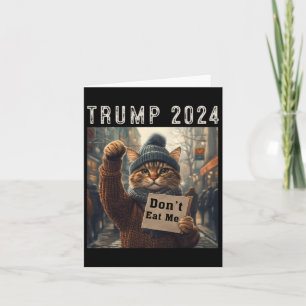 Cartão Não me coma gatos para Trump 2024