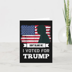 Cartão Não Me Culpe, Votei A Favor Do Trump Afastado.