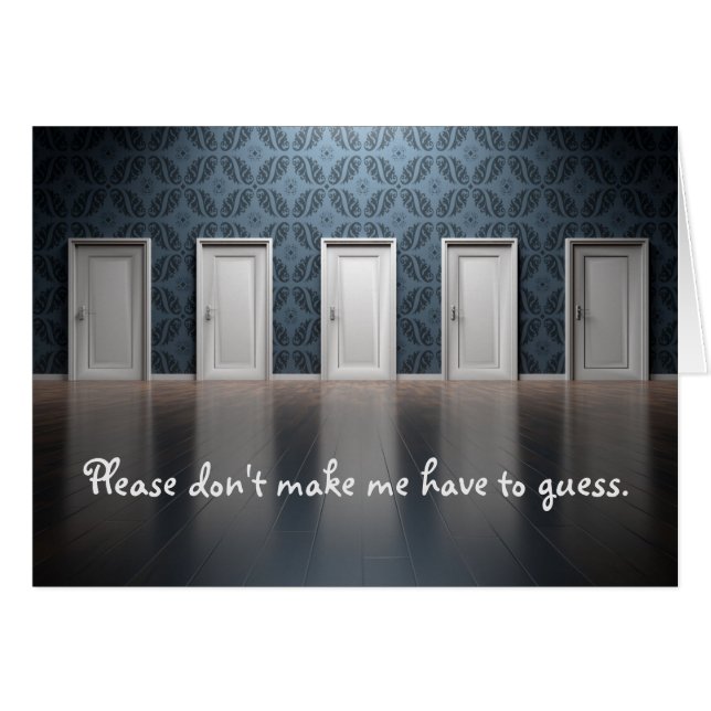 Cartão "Não me faça adivinhar" Reparo de relações persona (Frente Horizontal)