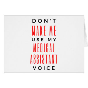 Cartão Não me faça usar minha voz 2 do assistente médico