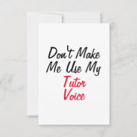 Não Me Faça Usar Minha Voz de Tutor
