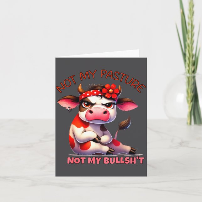 Cartão Não Meu Pasto Não Meu Touro Dizia Fazendo Piada de (Frente)