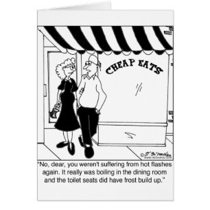 Cartão Não, não é flashes quentes