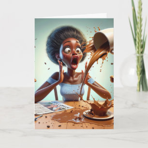 Cartão Não, não o café Esposa doméstica engraçada