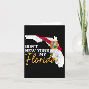 Cartão Não Nova York Meu Florida Divertido Bandeira Vinta