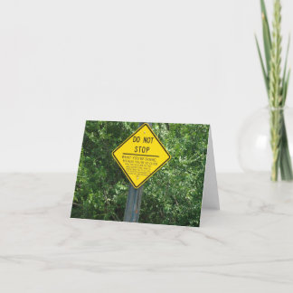 Cartão NÃO PARE Notecards