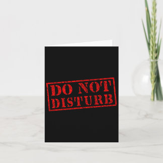 Cartão Não Perturbe Camisa Masculina Sinal Humor
