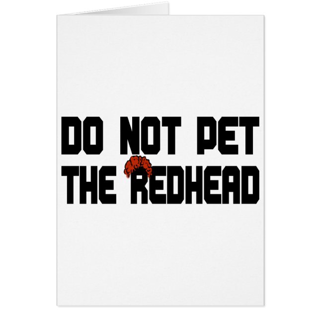 Cartão Não pet o Redhead (com peruca) (Frente)