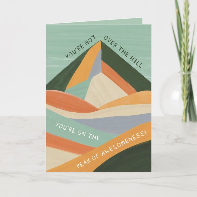 Cartão Não por cima do pico do morro do aniversário da sa (Frente)