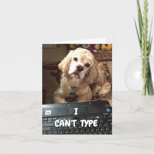 CARTÃO NÃO POSSO DIGITAR SE EU PUDESSE DIZER *FELIZ ANIVE (Frente)