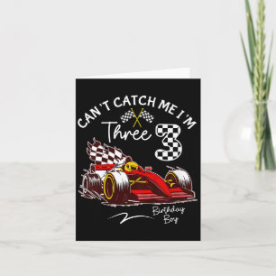 Cartão Não posso me pegar 3 Super Red Racing Carro 3º Bir