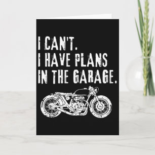 Cartão Não Posso Tenho Planos Na Garagem Carro Motociclet