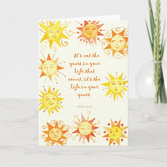 Cartão Não são os anos... (Frente)