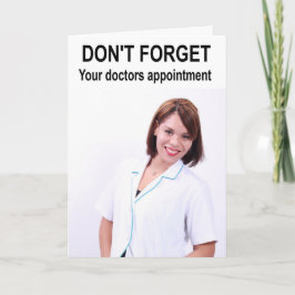 Cartão Não se esqueça da consulta médica.