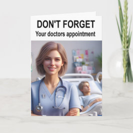 Cartão Não se esqueça da consulta médica.