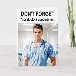 Cartão Não se esqueça da consulta médica.