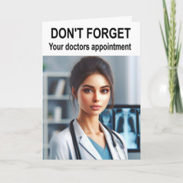 Cartão Não se esqueça da consulta médica.
