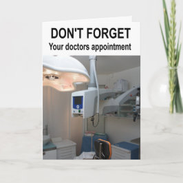 Cartão Não se esqueça da consulta médica.