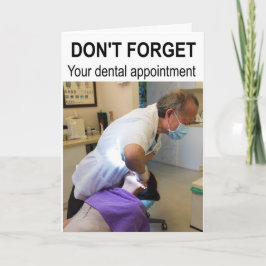 Cartão Não se esqueça da sua consulta dentária.
