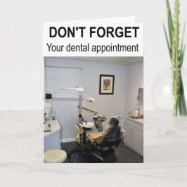 Cartão Não se esqueça da sua consulta dentária.