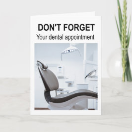 Cartão Não se esqueça da sua consulta dentária.