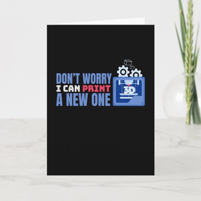 Cartão Não se preocupe, eu posso Impressão um Impressão 3 (Frente)