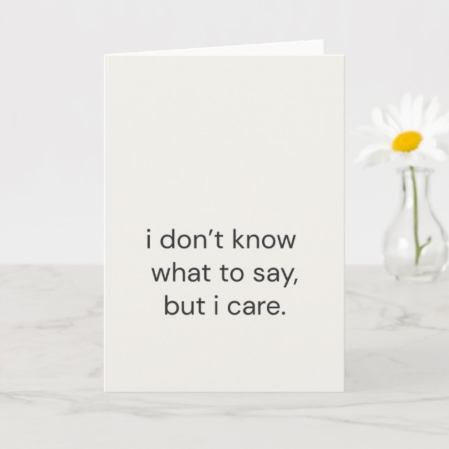 Cartão Não Sei o Que Dizer, Mas Me Importo (Planta pequena)