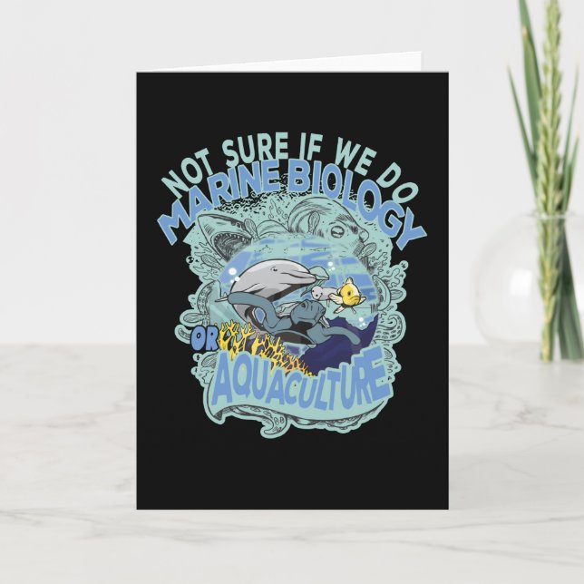 Cartão Não sei se fazemos biologia marinha ou aquicultura (Frente)