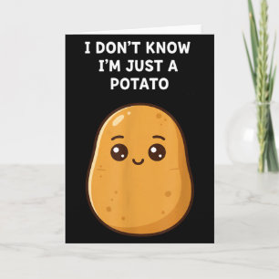 Cartão Não sei uma batata engraçada desenho animado de ba