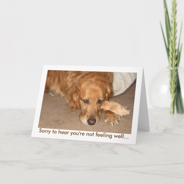 Cartão Não sentindo bem (Frente)