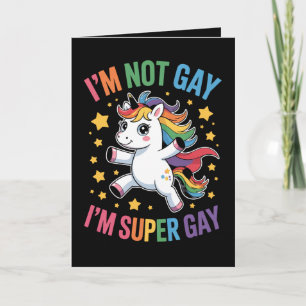 Cartão Não sou Gay, sou o Super Gay do Orgulho LGBTQ Ally