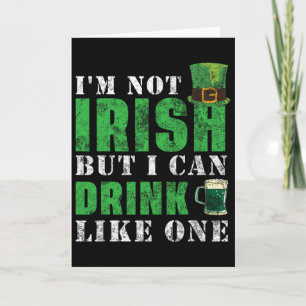 Cartão Não sou irlandês, mas posso beber como um no St. P