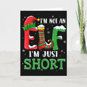 Cartão Não Sou Um Elfo Sou Apenas Baixo Piada De Natal