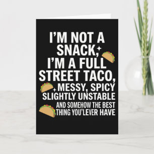 Cartão Não Sou Um Lanche, Sou Um Taco De Rua Completo Des